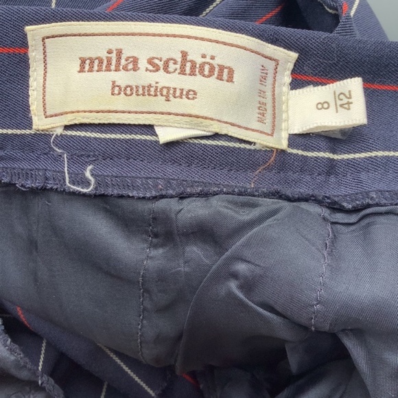 Mila Shon Navy blue striped pants & blouse - Picture 2 of 7